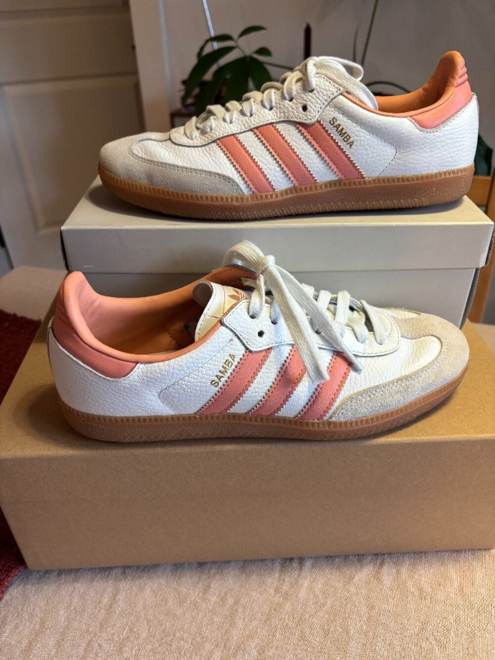 Adidas Samba in Rose & White